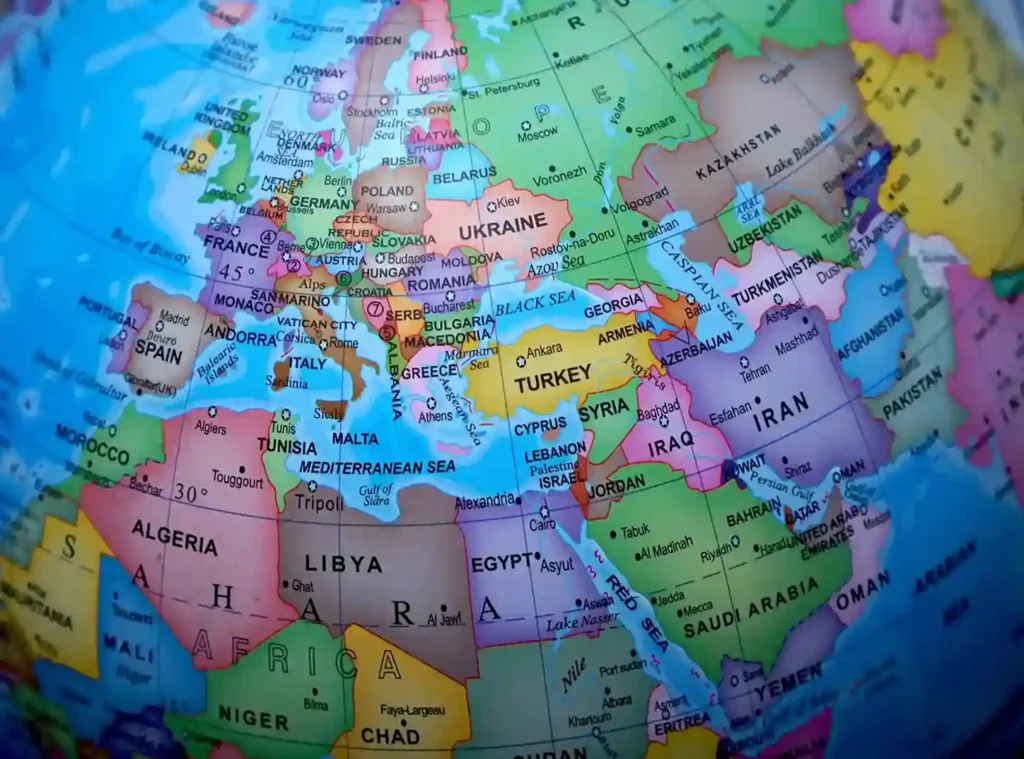 largest countries in the world map by total area 2026