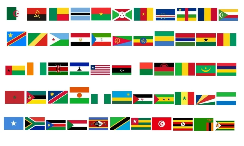 fun facts about continents,
african flags